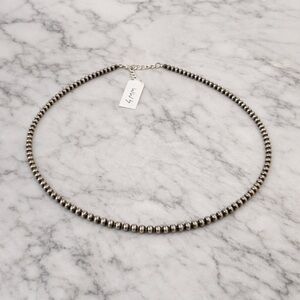 Sterling Silver Desert Pearl Necklace 4mm 18”+2” Extender Made in USA